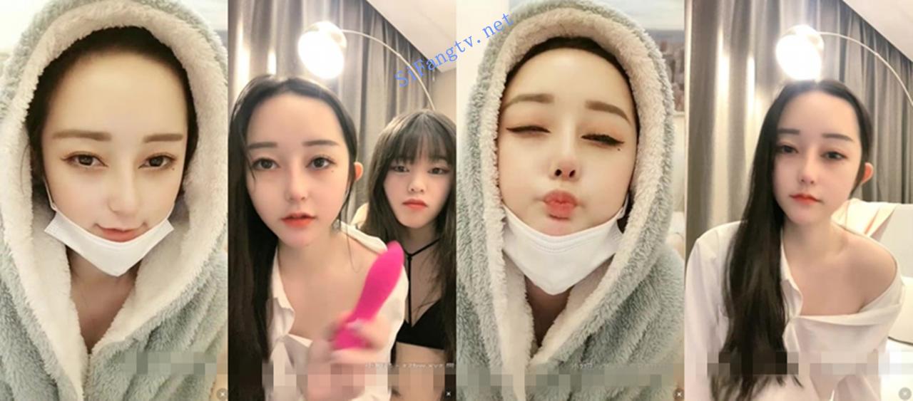 多人运动 明星脸 小迪丽XXOO 2女一男 裸舞骚姿 道具啪啪秀 图 01