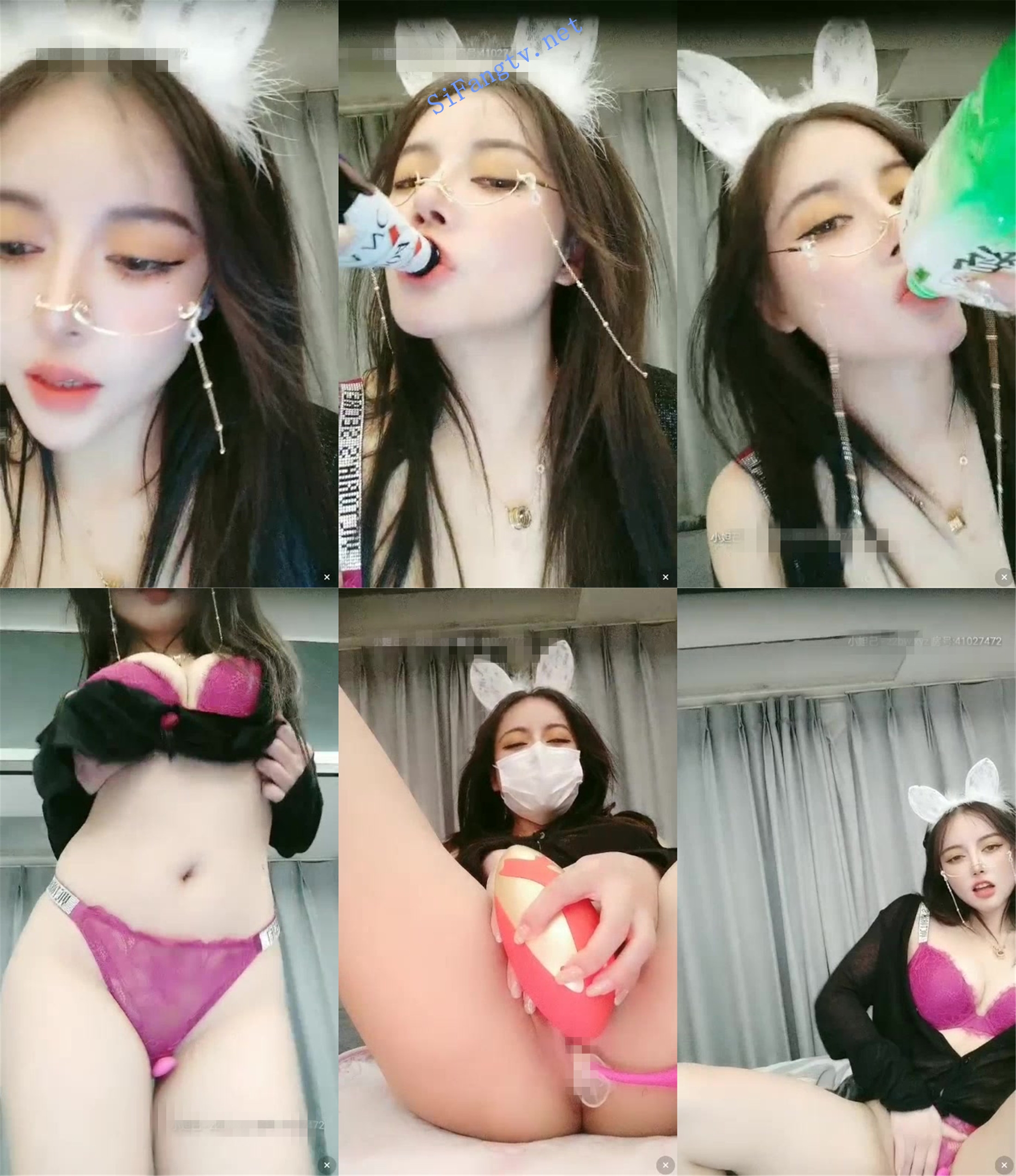 高颜值兔女郎2 美少女豆包包 跳蛋自慰喷泉 发骚粉穴特写 图 01