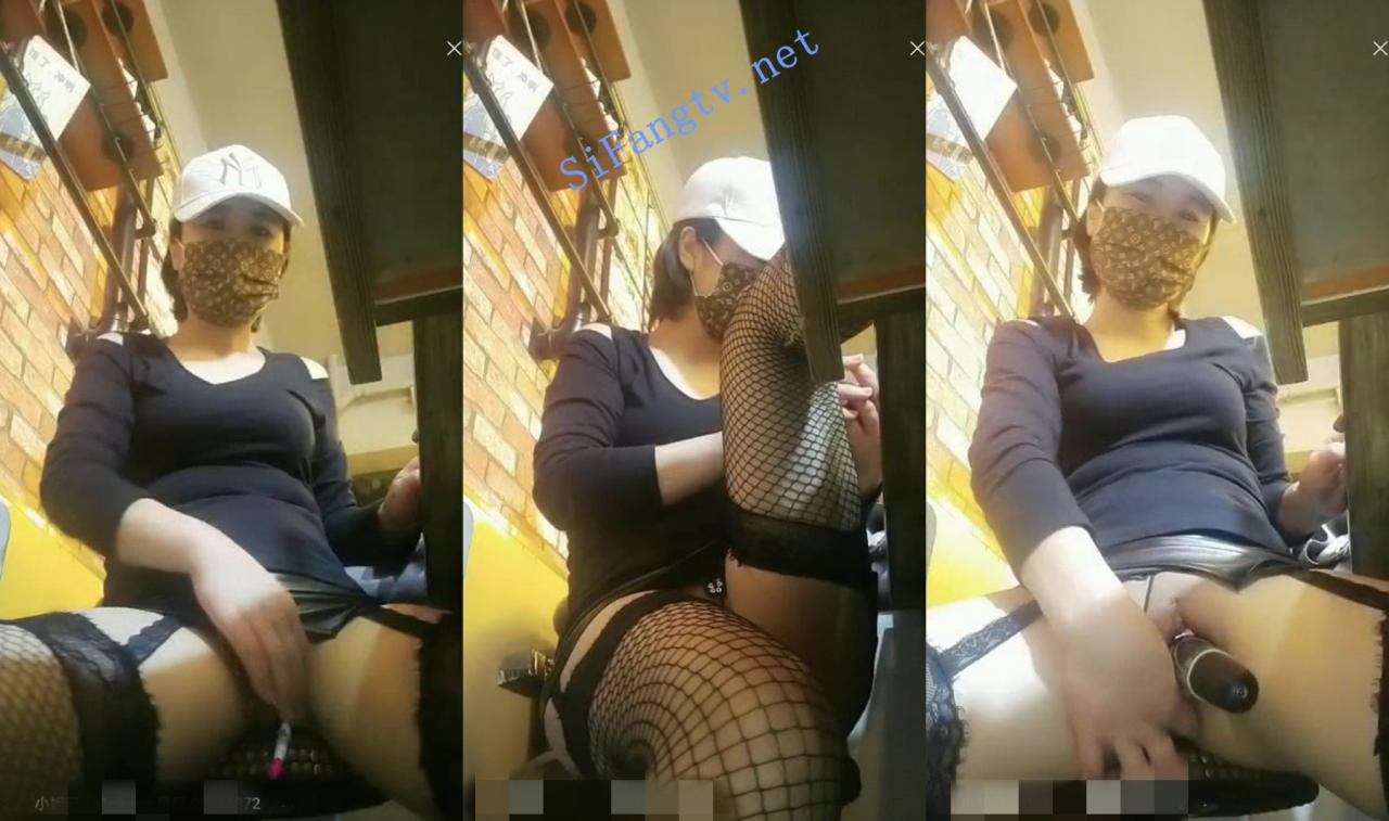 吧台收银浪女 吧台水帘洞 工作岗位上各种道具自慰喷水 图 01