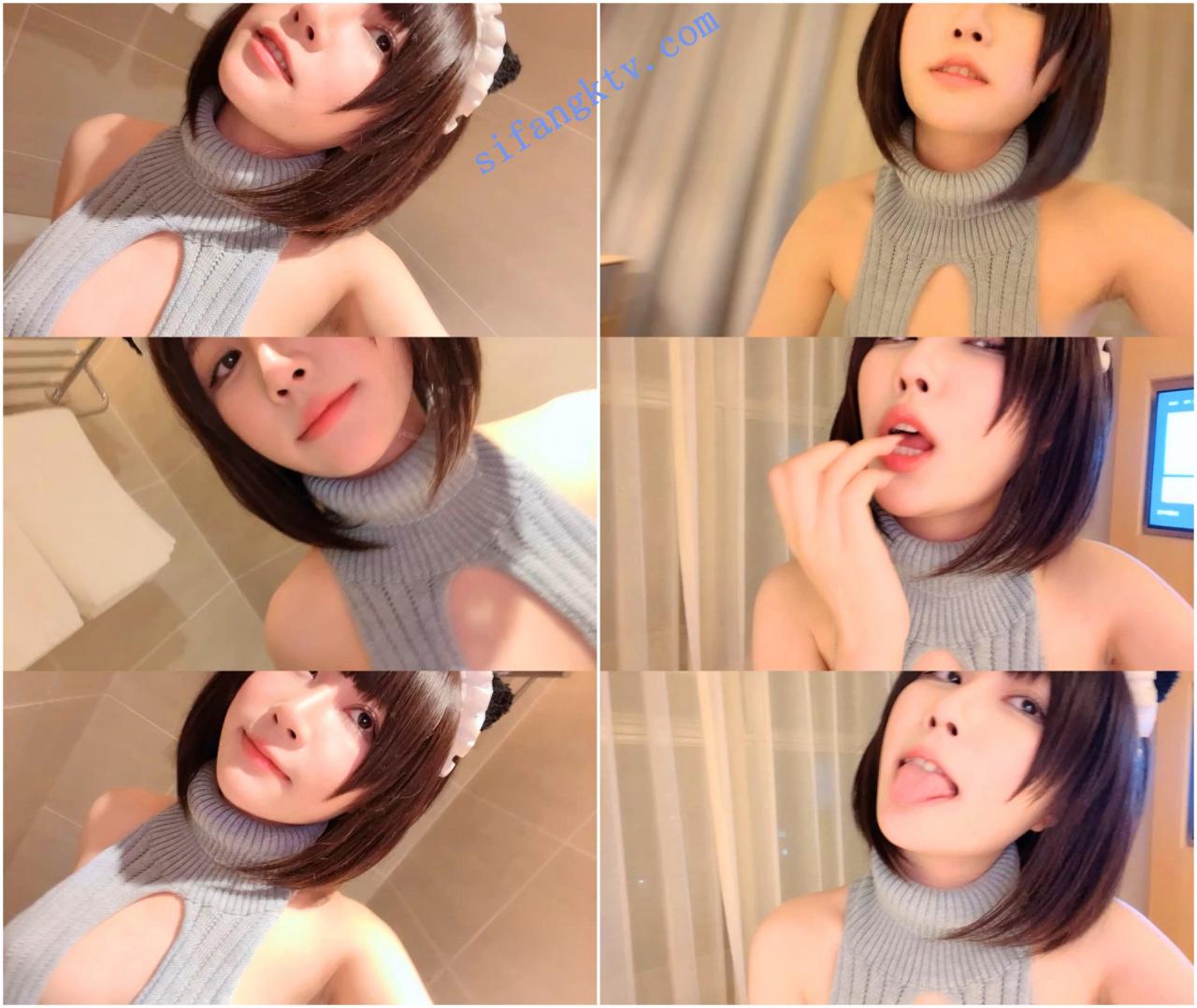 ₩ 白白白羊 1/18三天全集18岁稚气美女娇小身材收费房 图 08