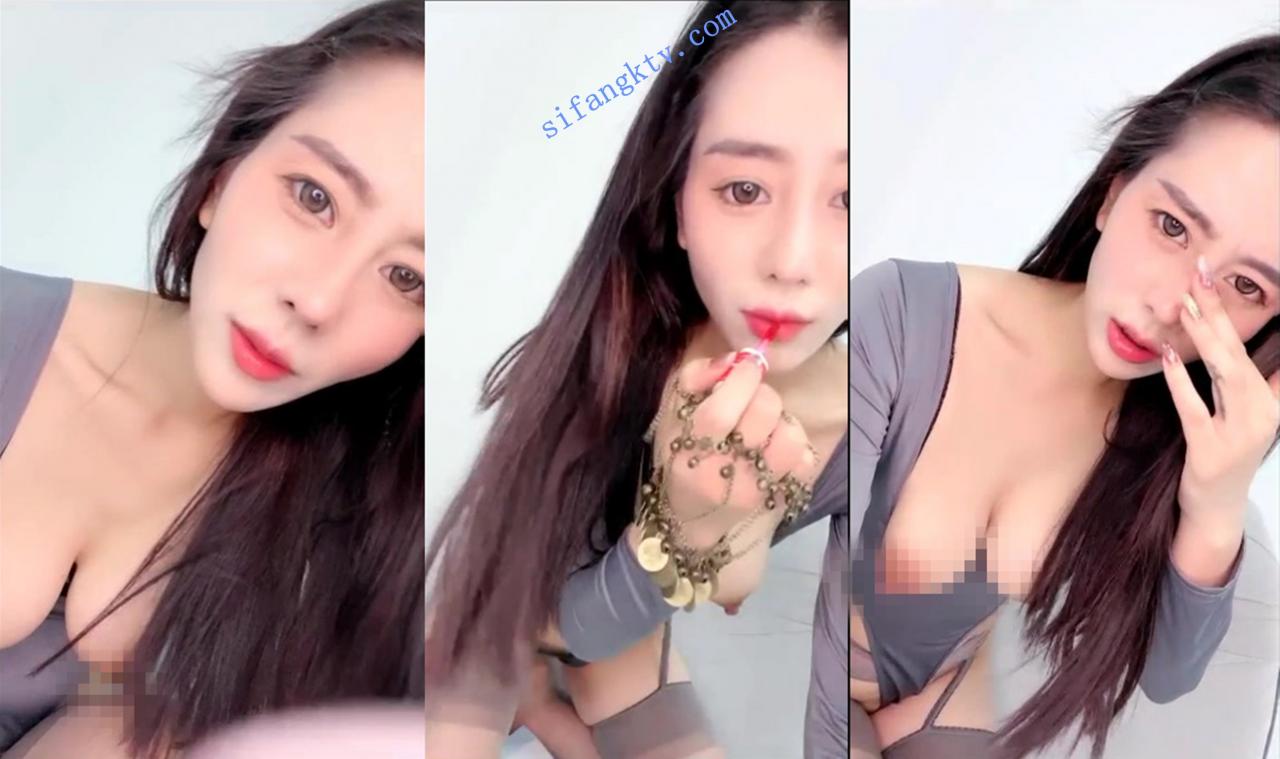 E奶女神 这女的真nise 丝袜高跟 破档蕾丝 抹油AV棒爆浆 图 01