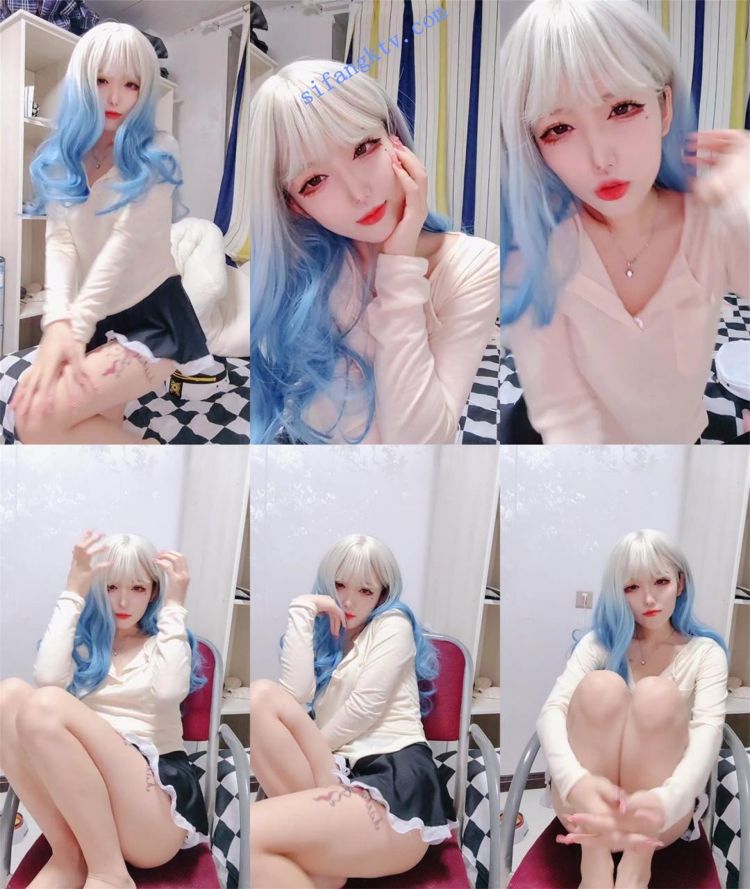 好美好美!今天的妆容yyds 冰雪小白 自慰!骚的不得了~2 图 02