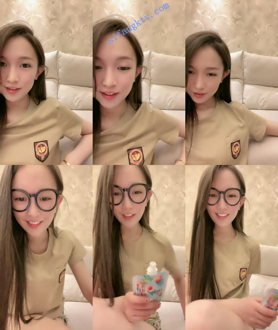♋♋校花型美少女! 白云甜 戴着眼镜特别漂亮~道具高潮 图 01