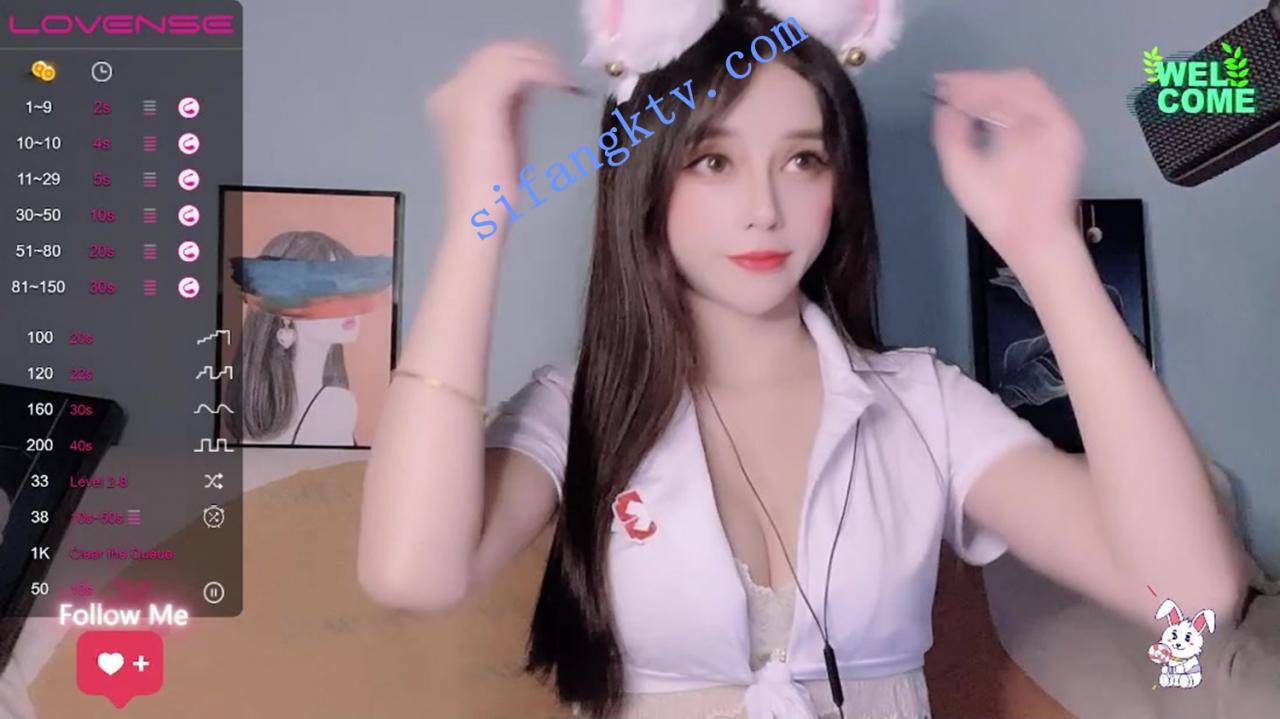 ❤❤❤ Katherine 精致美女带着狐狸头饰超可爱,跳蛋自慰 图 01