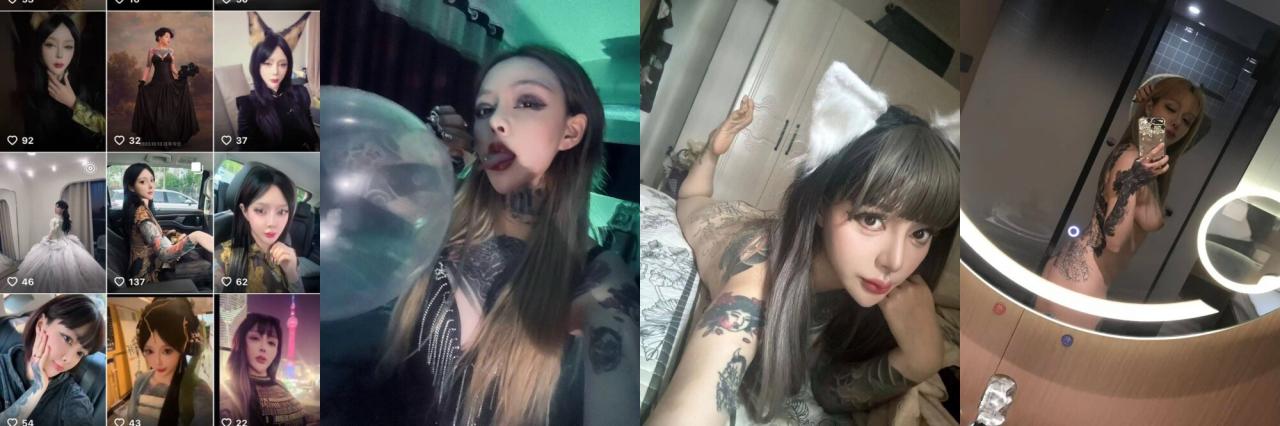 【云盘高质露脸泄密】，抖音小网红，纹身科技脸精神小妹，毒龙足交口交啪啪，不健康自拍视图流出