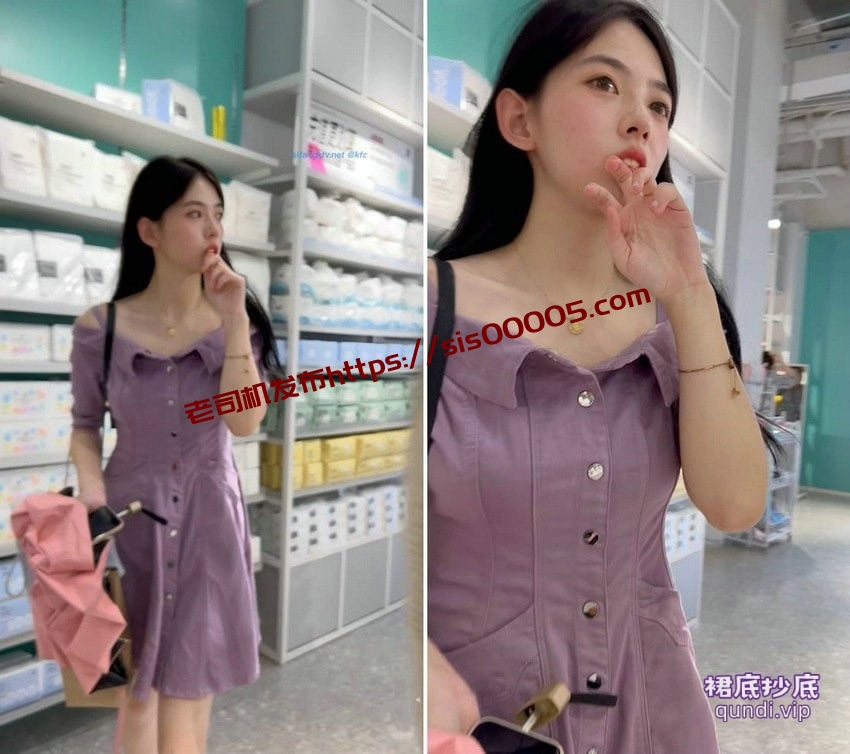 【 KFC-114 】⭐长裙靓女逛街，身材不错，蓝色豹纹内够性感【138.4M】