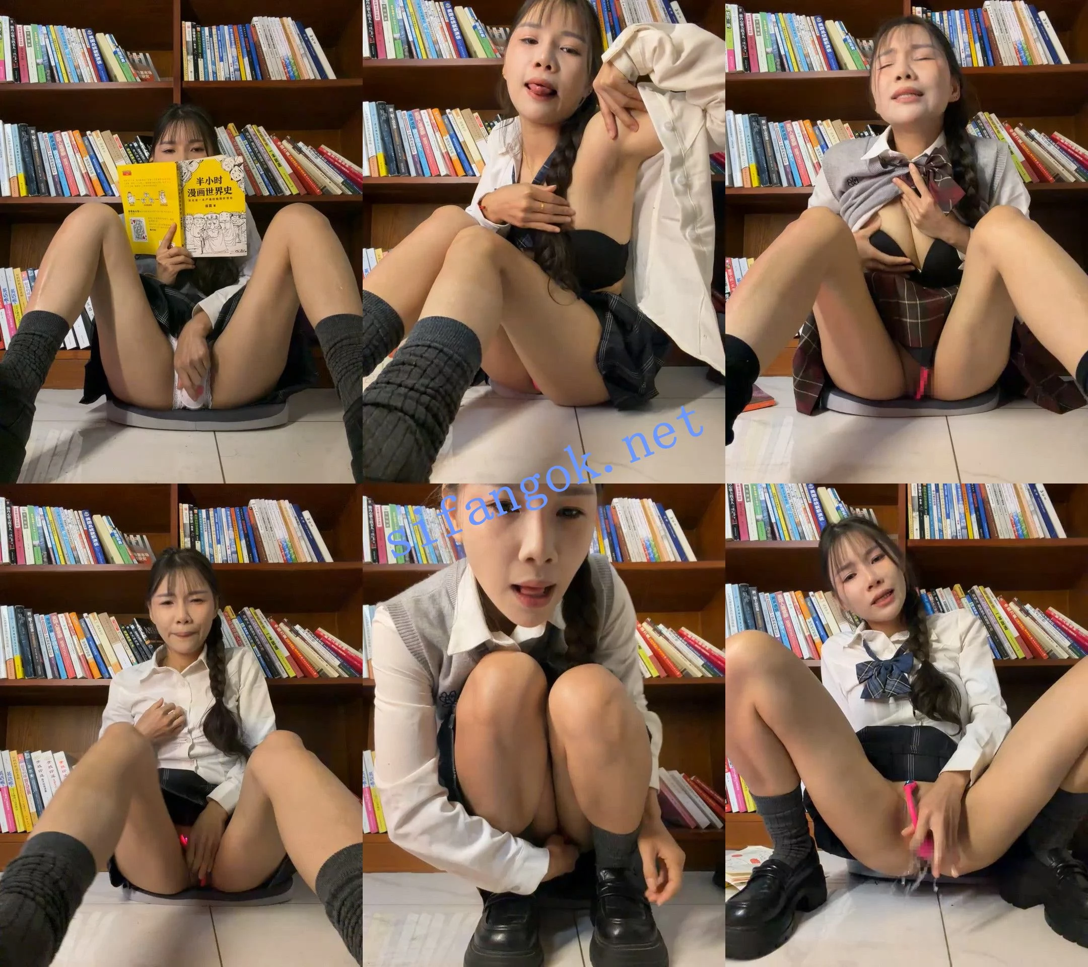♆ Fire-18 在校女学生! 读书馆露出~道具自慰~喷水! 图 05