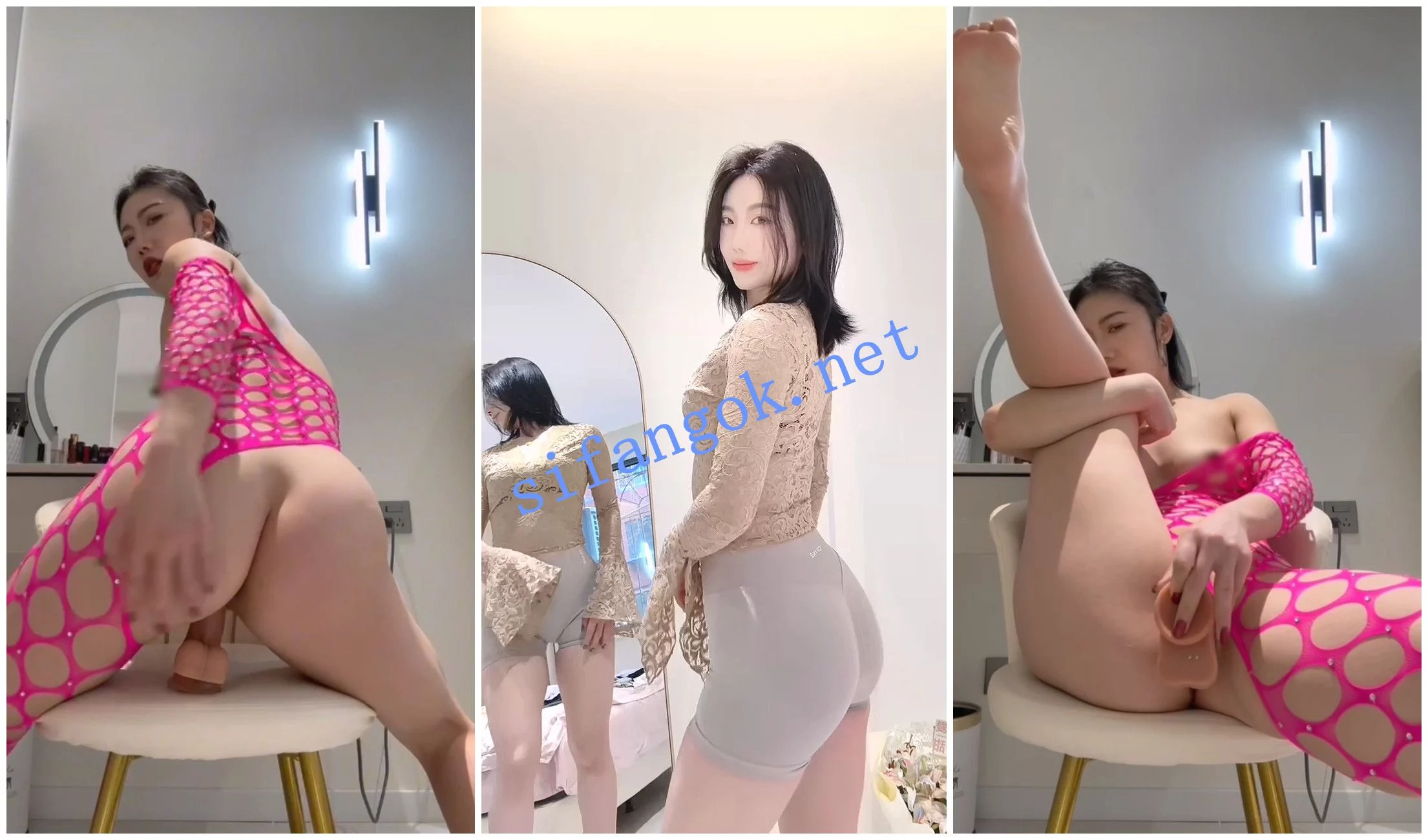 抖音福利 健身瑜伽裤少妇 彤宝/美式加满 脸穴同框自X 图 03