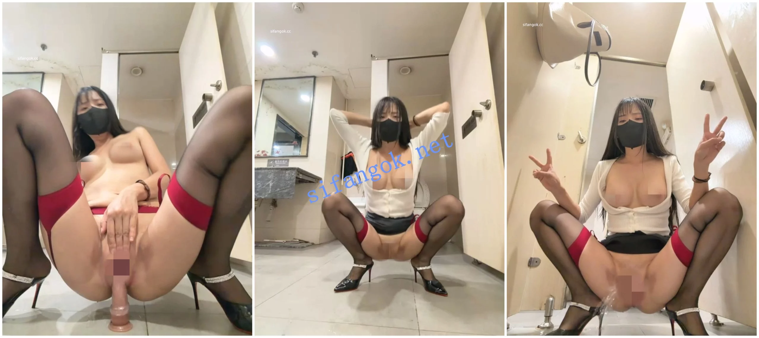 ST开票大秀 大胆高挑长腿妹子 xiao-Lin 卫生间自慰喷水 图 05